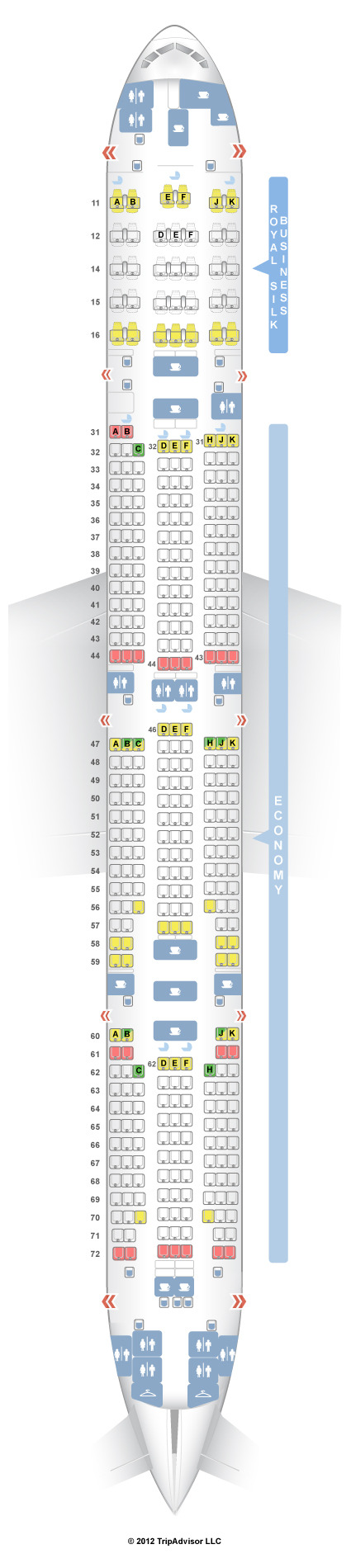 Thai Airways Sitzplan Boeing Er