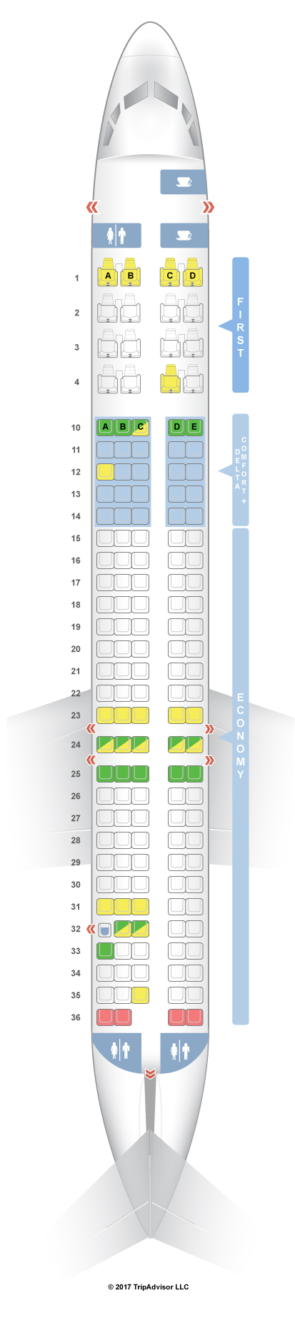 Seatguru Seat Map Delta Mcdonnell Douglas Md M 17020 Hot Sex Picture