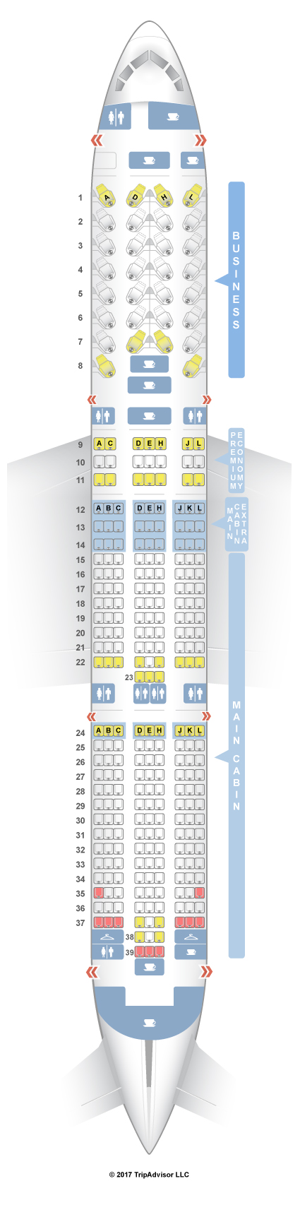 SeatGuru Seat Map American Airlines Boeing 787 9 789