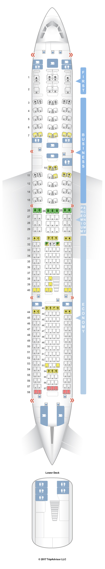 Seatguru Seat Map Lufthansa Airbus A340 600 346 V2