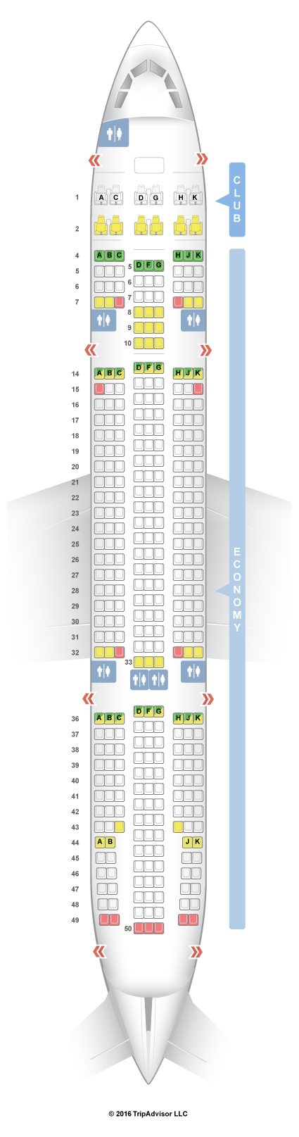 Seatguru Seat Map Air Transat Airbus A330 200 332 New Business