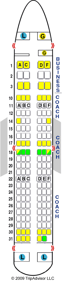 Westjet Boeing 737 700 Seat Chart