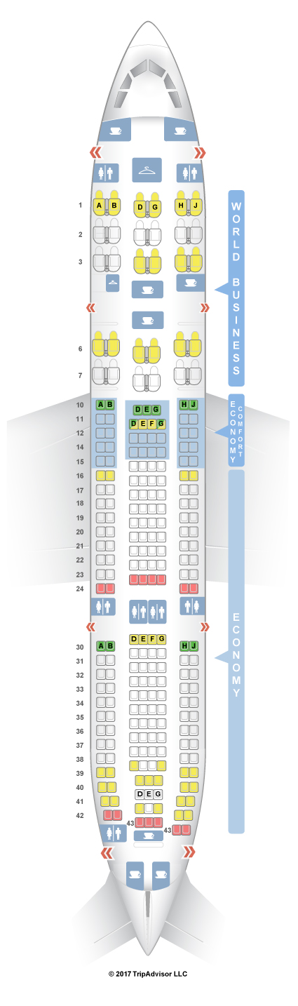 Seatguru Seat Map Klm Airbus A330 200 332