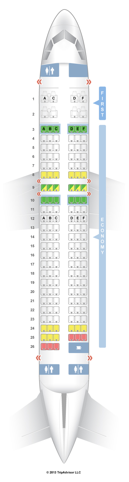 SeatGuru Seat Map Virgin America Airbus A320 320 V1