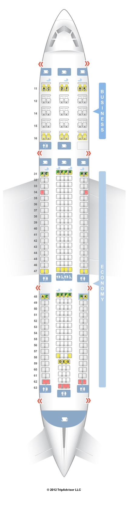 SIA A330 Seat Layout