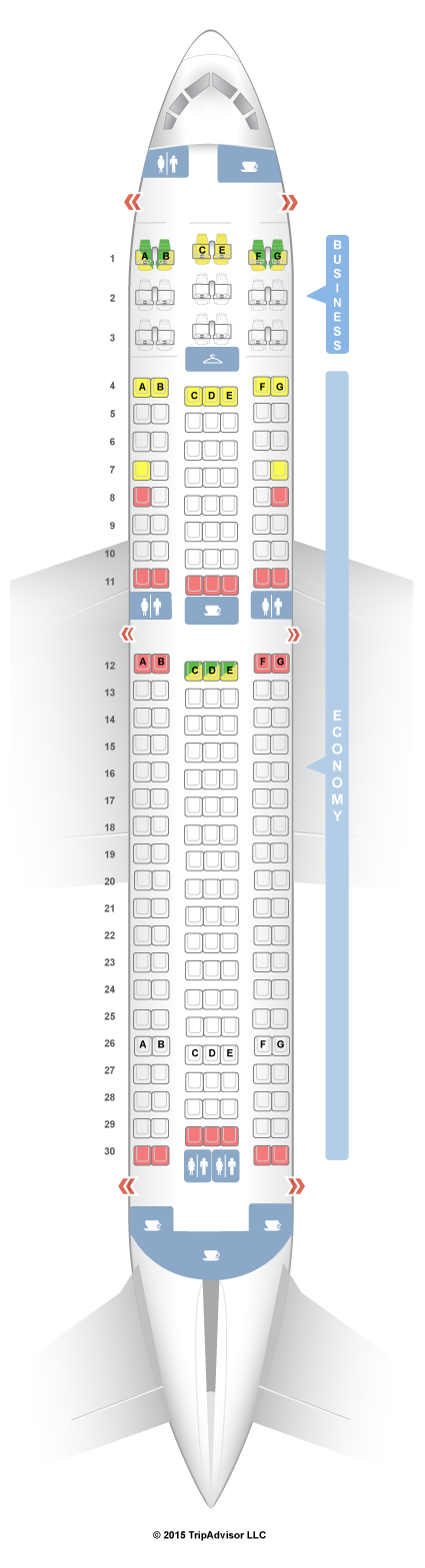 Seatguru Seat Map Us Airways Boeing 767 200er 762