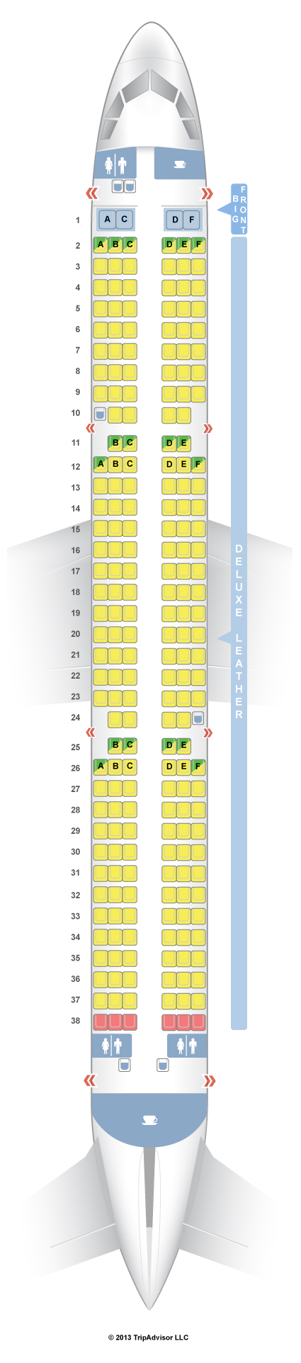 SeatGuru Seat Map Spirit Airbus A321 (321)