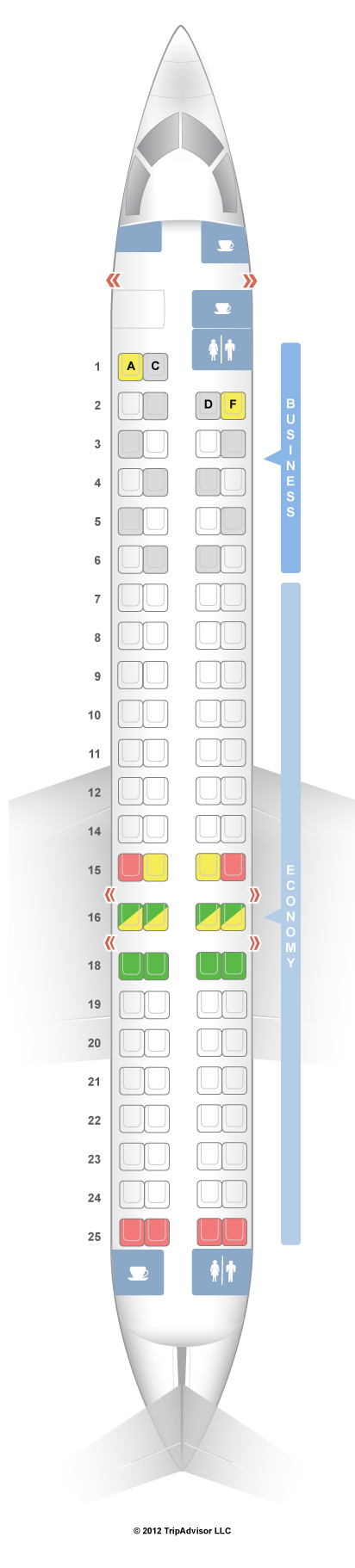 Seat(s) Class Seat Type Power Video Seat(s) Class Seat Type Power Video