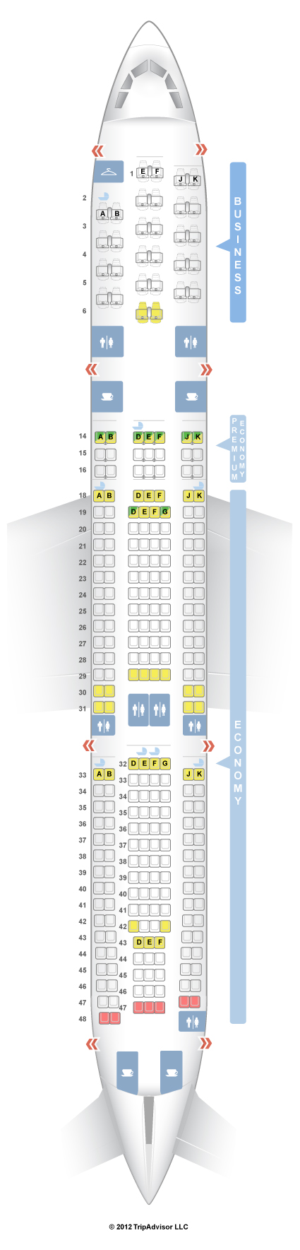 What is the seating configuration for the Iberia Airbus A340?