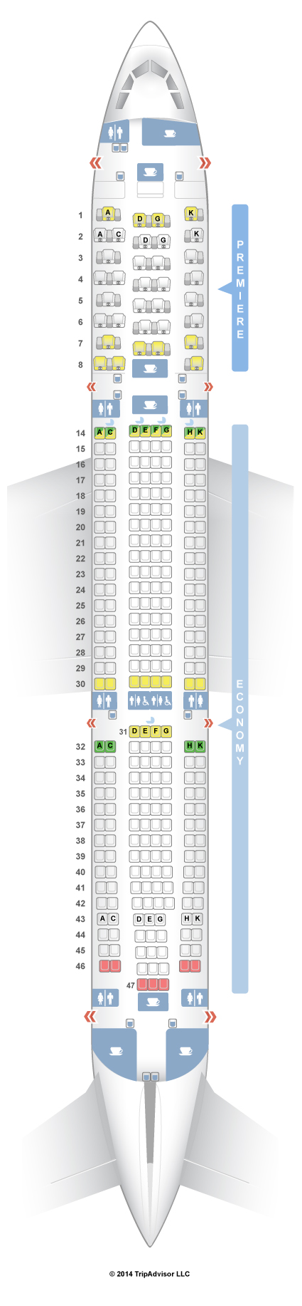 SeatGuru Seat Map Jet Airways Airbus A330-300 (333)