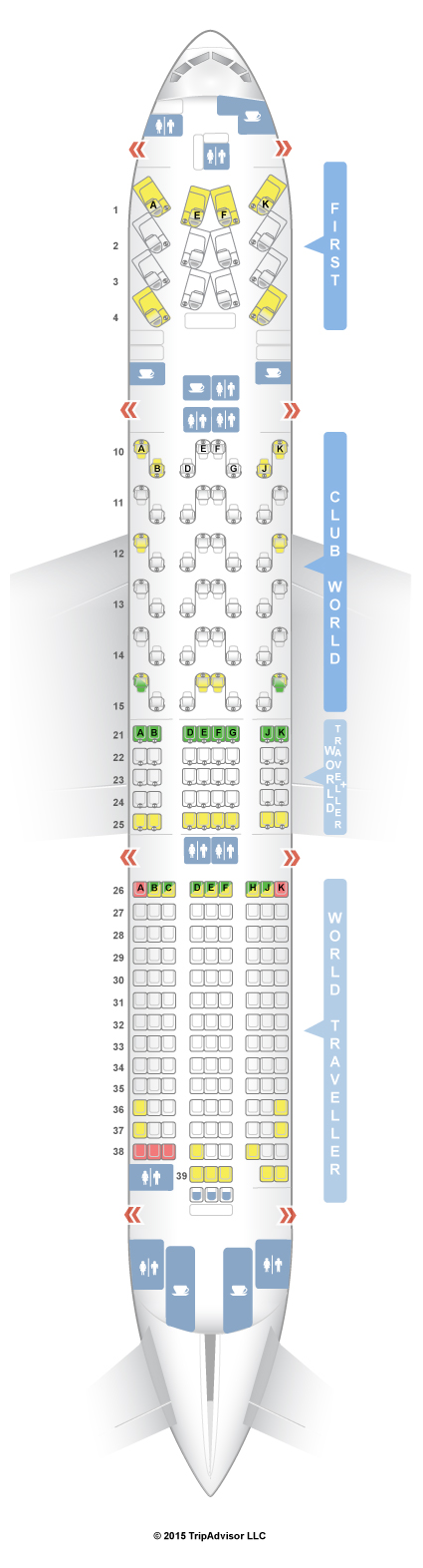 Seatguru Seat Map British Airways Boeing 777 200 772 Four Class