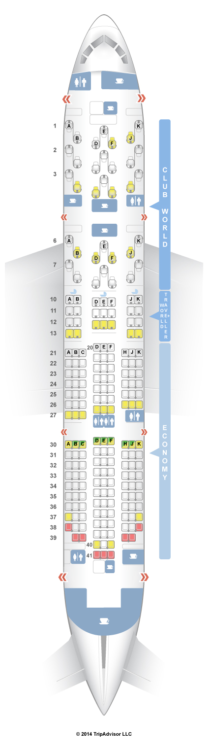 british airways 787 seat map premium economy
