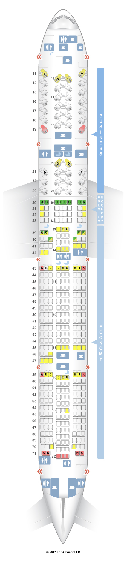 Where can you find a Boeing 777-300ER seat map?