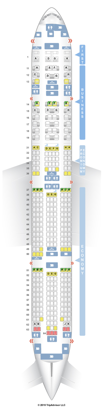 How do you find a seating chart for the Boeing 77W?