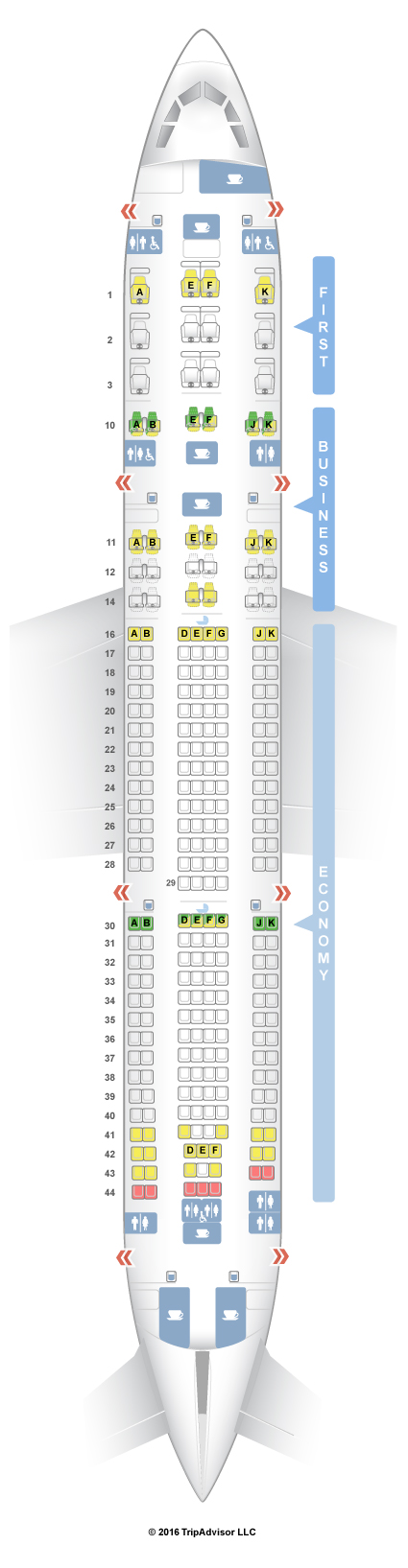 SeatGuru Seat Map Qatar Airways Airbus A330-300 (333) V2