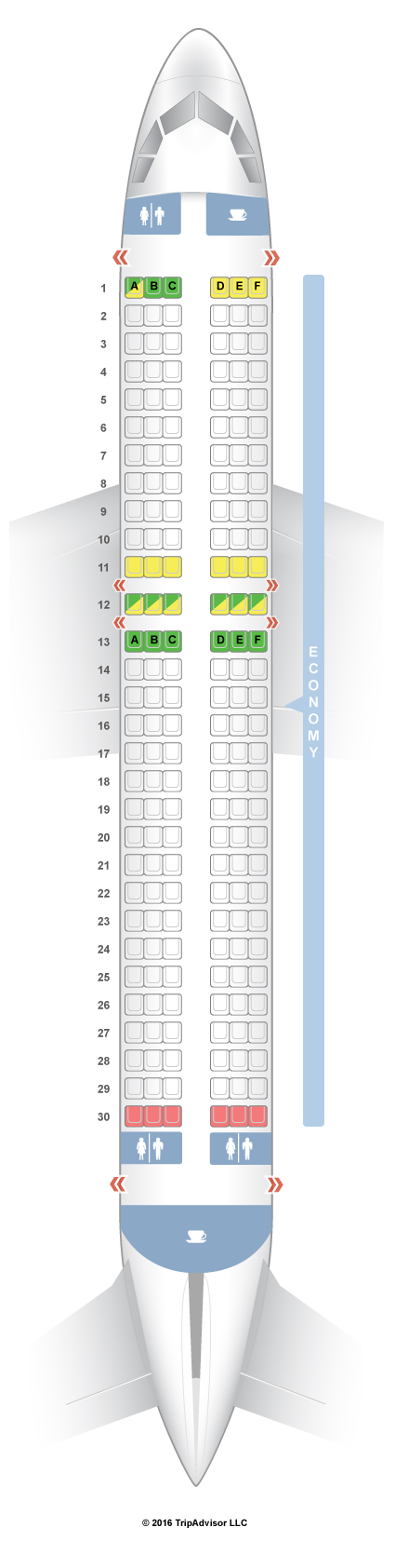 SeatGuru Seat Map Jetstar Airbus A320 (320)