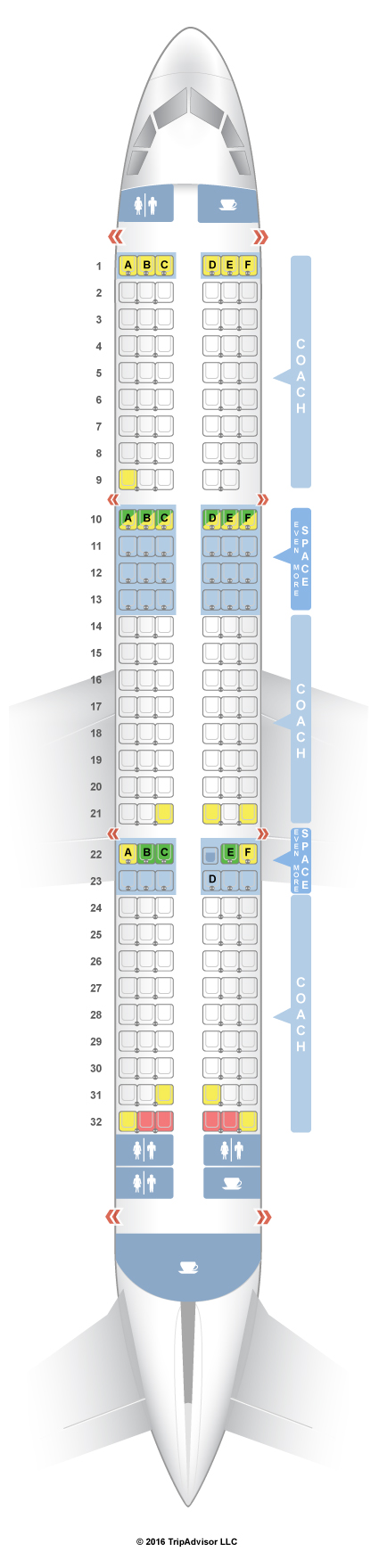 jetblue airline seat map