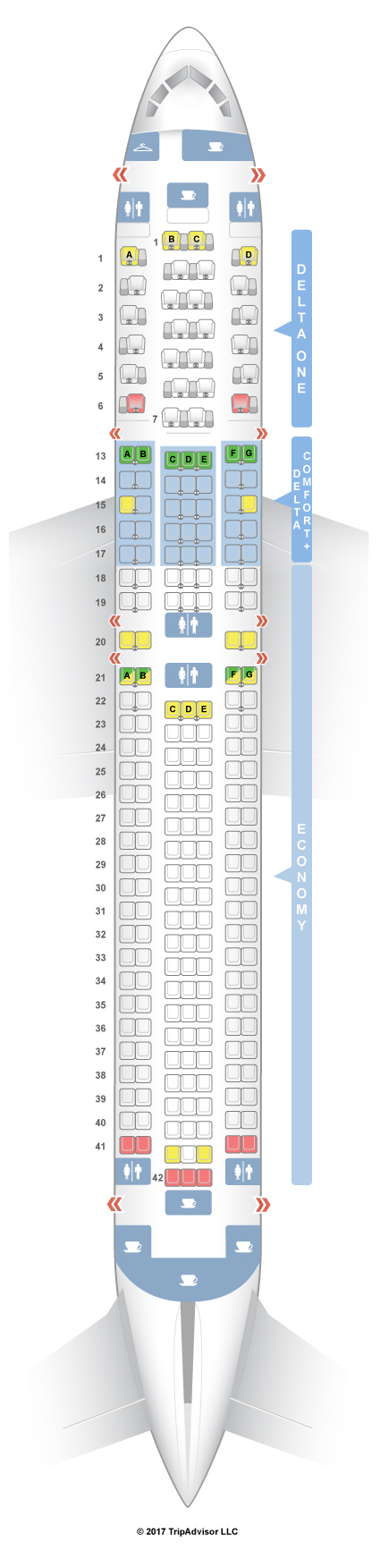 delta airlines seat layout