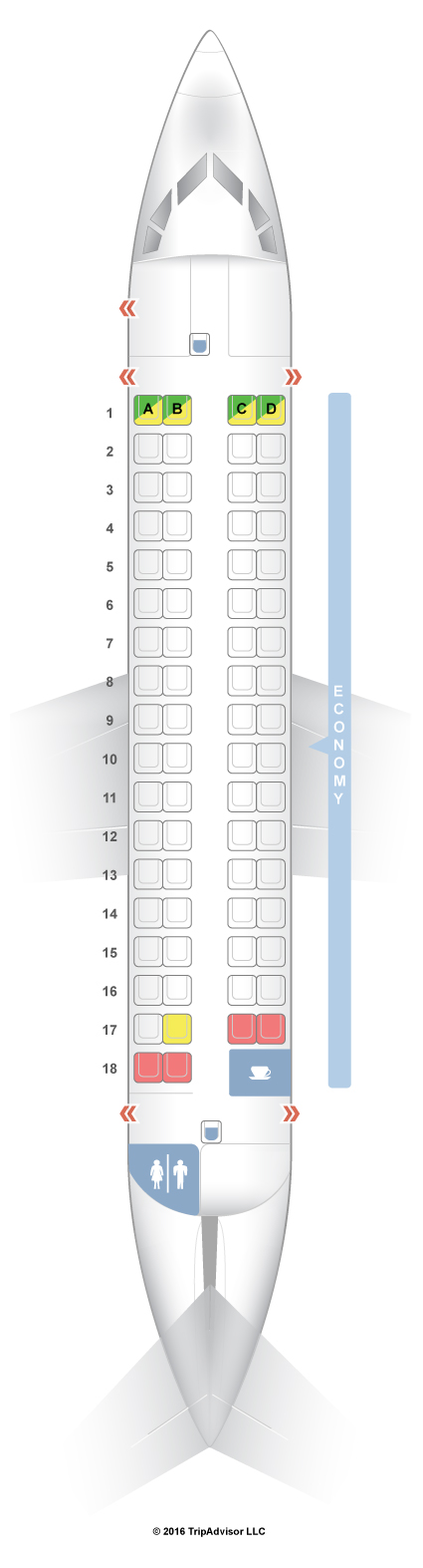 Seatguru Seat Map Azul Atr 72-600 (at7)