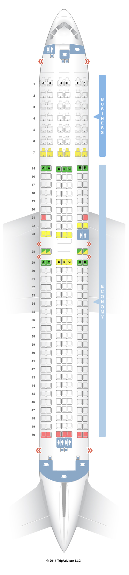 SeatGuru Seat Map Japan Airlines Boeing 767-300ER (76W) V3