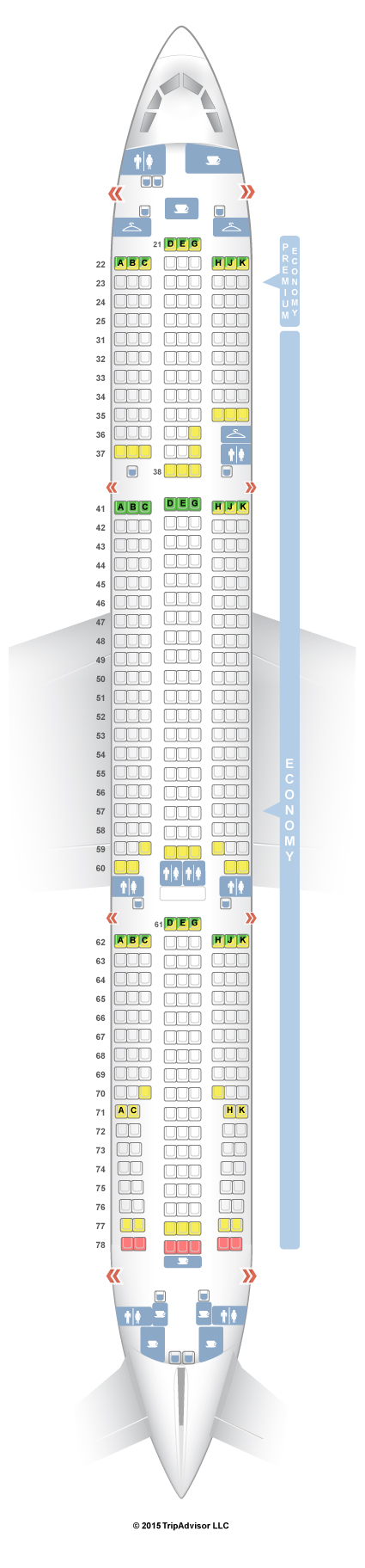 SeatGuru Seat Map Philippine Airlines Airbus A330-300 (333) Two Class