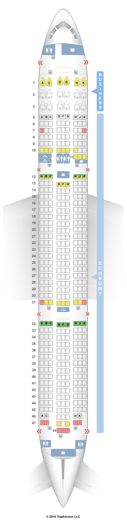 Seatguru Seat Map Ana Boeing 787-9 (789) Domestic