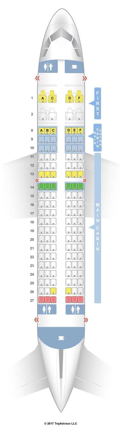 SeatGuru Seat Map American Airlines Airbus A319 (319) V1