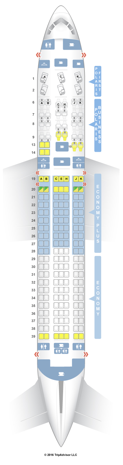 SeatGuru Seat Map United Boeing 767-300ER (76L) Three Class