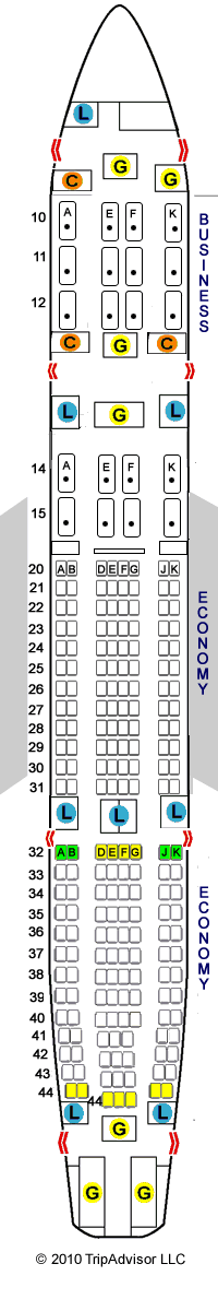 SeatGuru Seat Map Oman Air Airbus A330-200 (332)