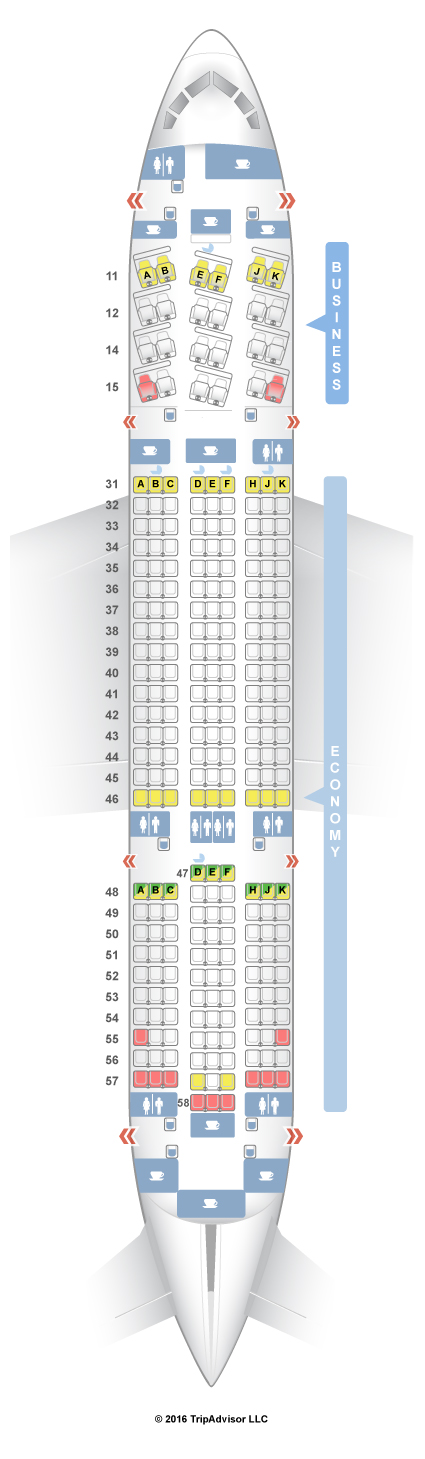 Boeing 773 thai airways seat map
