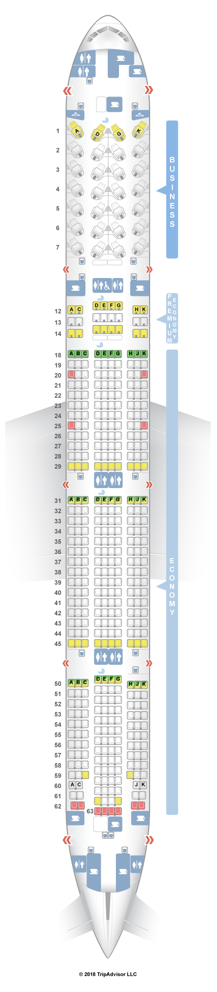 air canada 777 300er seat map