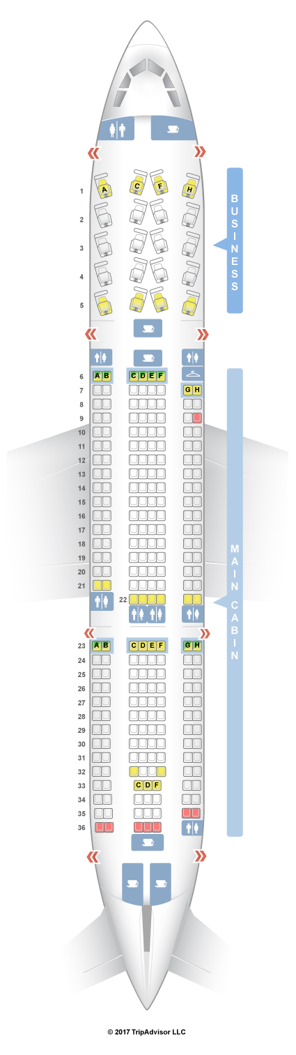 SeatGuru Seat Map American Airlines Airbus A330-200 (332)