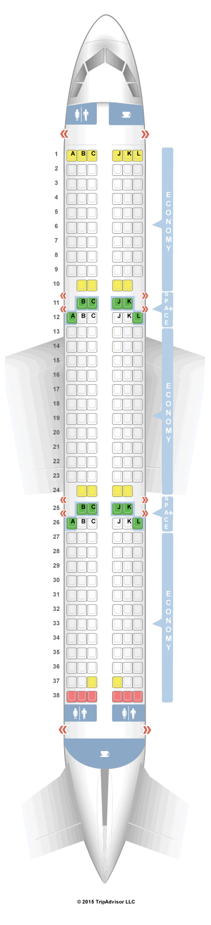 SeatGuru Seat Map LATAM Chile Airbus A321 (321)