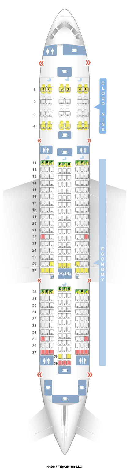 SeatGuru Seat Map Ethiopian Airlines Boeing 787-8 (788)