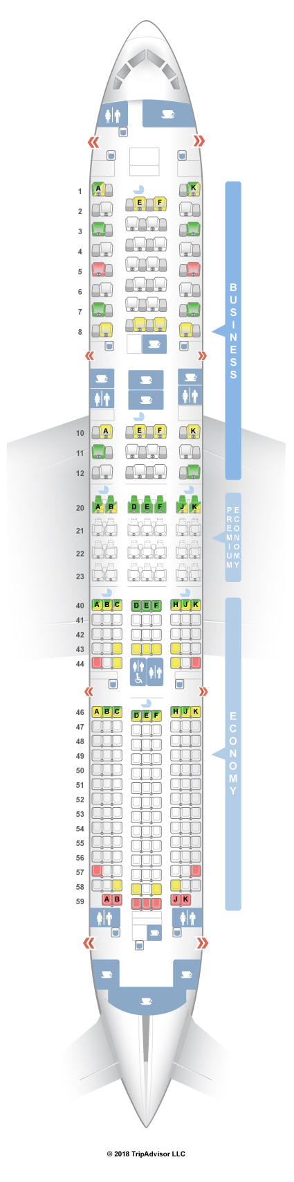 SeatGuru Seat Map Qantas Boeing 787-9 (789)