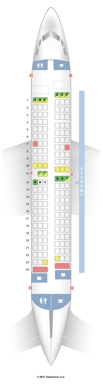 SeatGuru Seat Map Southwest Boeing 737-700 (737)