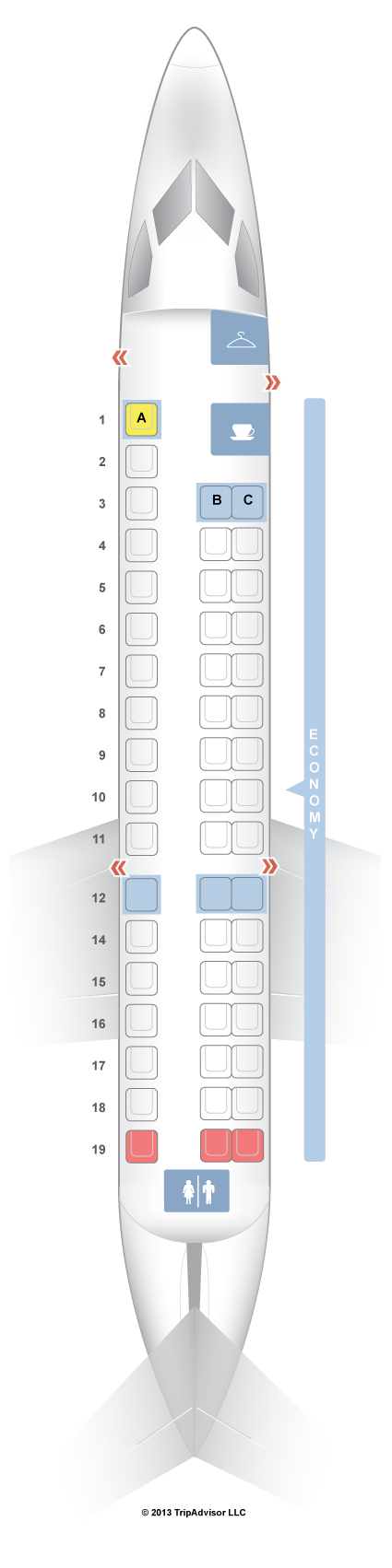 SeatGuru Seat Map United Embraer ERJ-145 V1