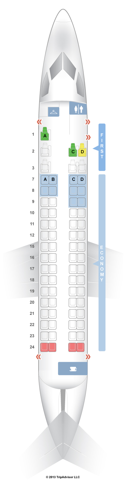 SeatGuru Seat Map United Bombardier Q400 V1