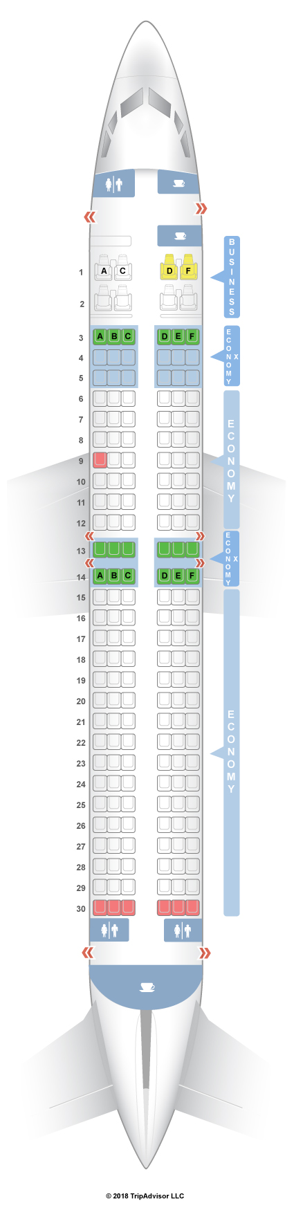 Seatguru Seat Map Virgin Australia Boeing 737 800 73h 