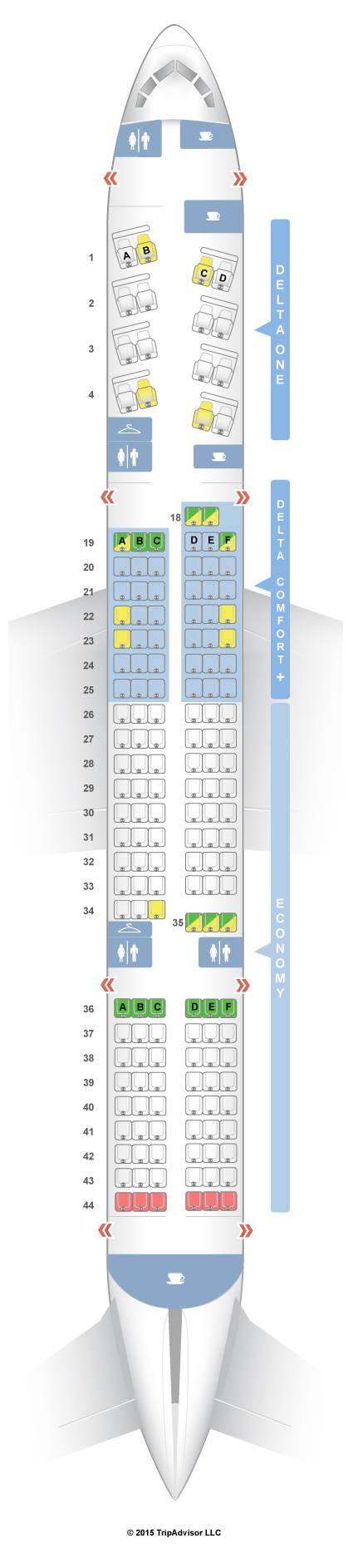 SeatGuru Seat Map Delta Boeing 757-200 (75S)