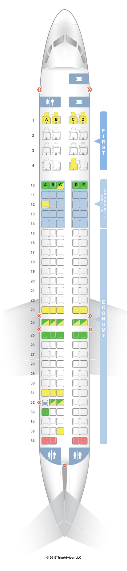Delta Md 85 Seating Chart