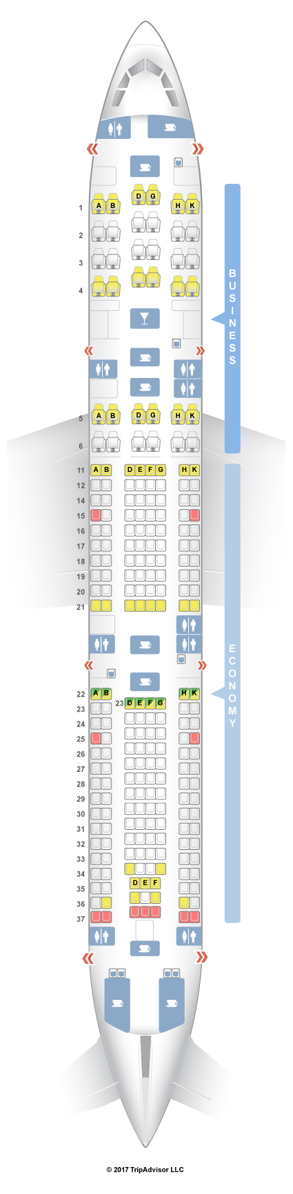 Iberia Airlines A340 500 Seat Map 