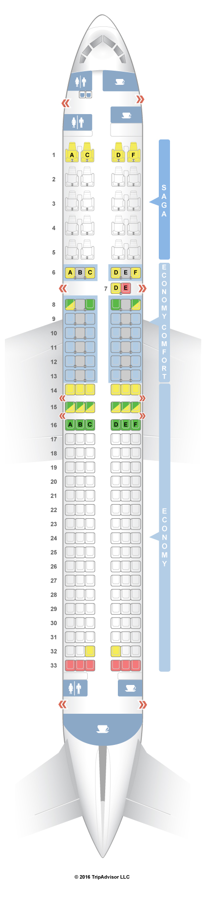 SeatGuru Seat Map Icelandair Boeing 757-200 (752) V2