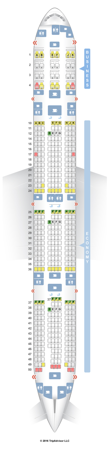 SeatGuru Seat Map Qatar Airways Boeing 777-300ER (77W) V2