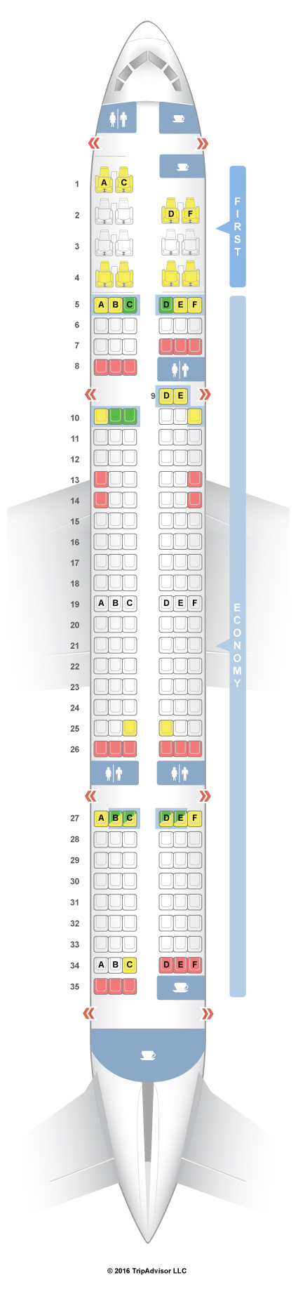 SeatGuru Seat Map American Airlines Boeing 757-200 (752) V3