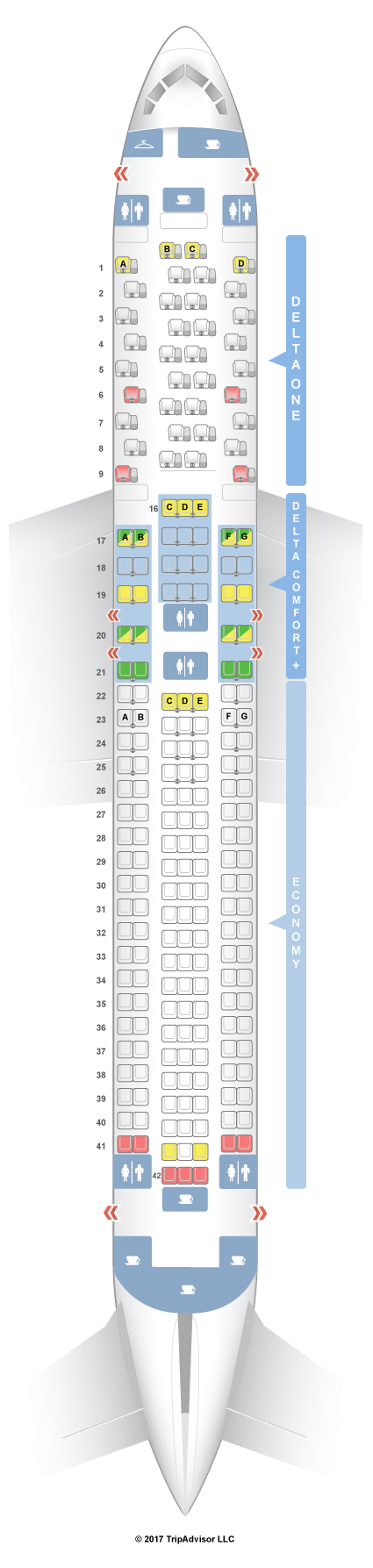 SeatGuru Seat Map Delta Boeing 767-300ER (76L)