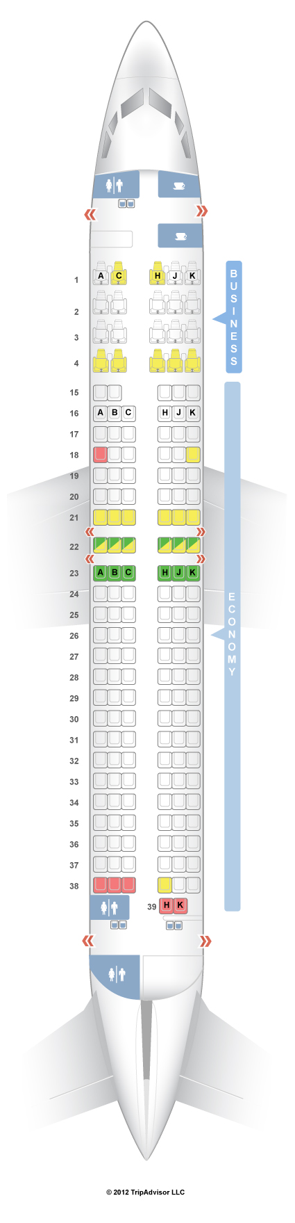 SeatGuru Seat Map Japan Airlines Boeing 737-800 (738) Domestic