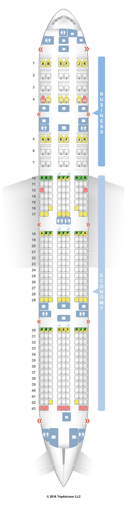 SeatGuru Seat Map Qatar Airways Boeing 777-300ER (77W) V3