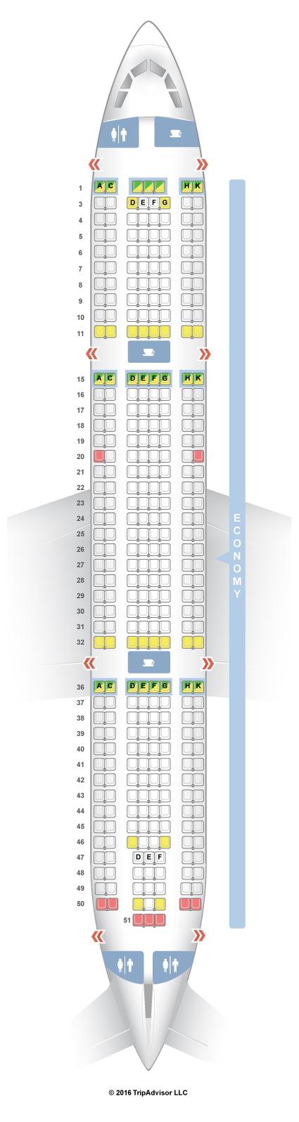 Thomas Cook Airlines B752 Seating Plan 