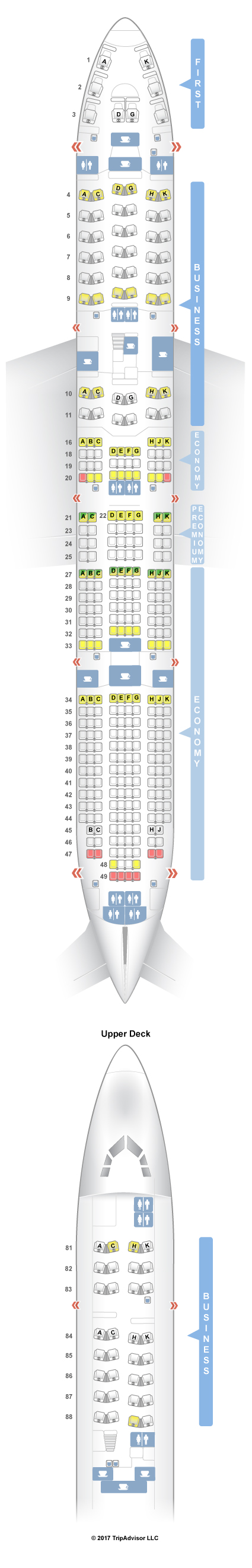 Boeing 744 Jet Seating Chart Atlantic